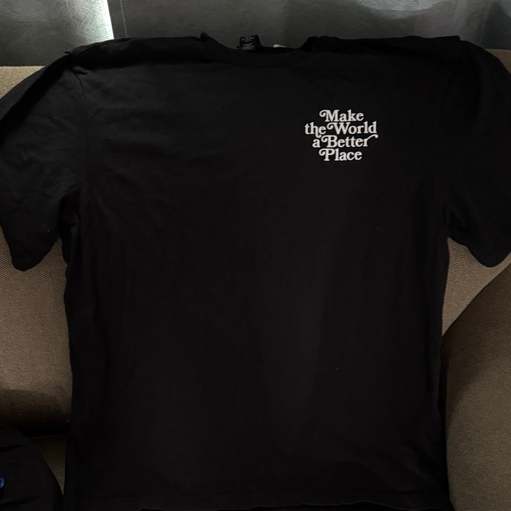 H&M Black Tee with Positive Message